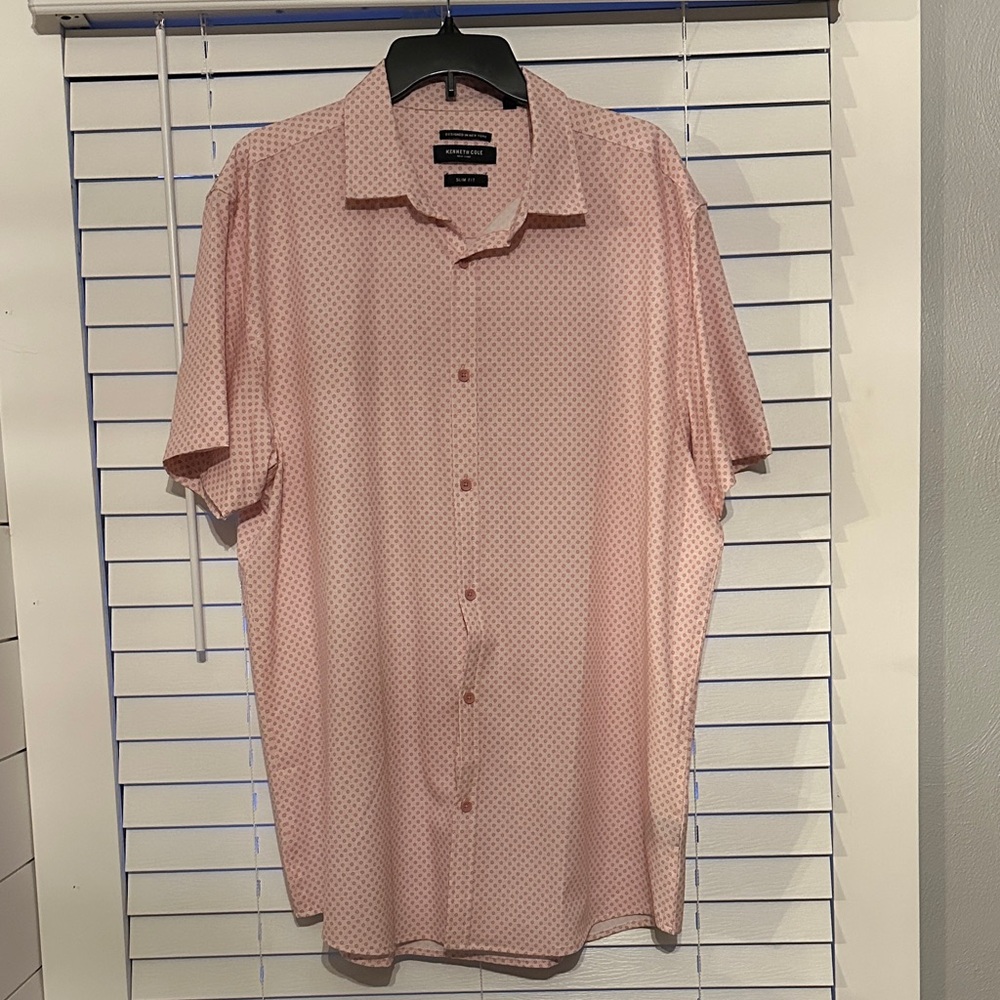 Kenneth Cole Light Pink Casual Button Down Shirt